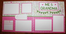 Grandma scrapbook pages 2 each 12 x 12 handmade assembled "Me Grandma" baby