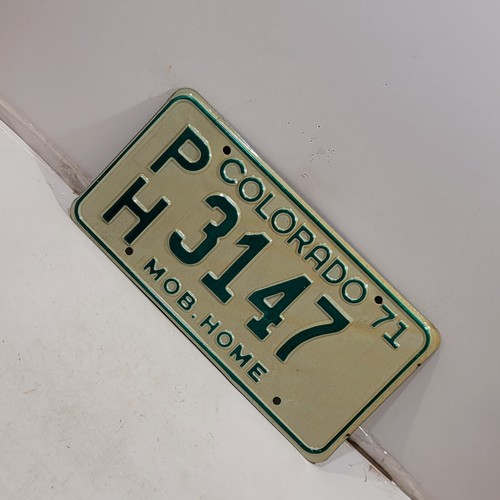 1971 Colorado Mobile Home Expired License Plate PH-3147 Man cave BAR