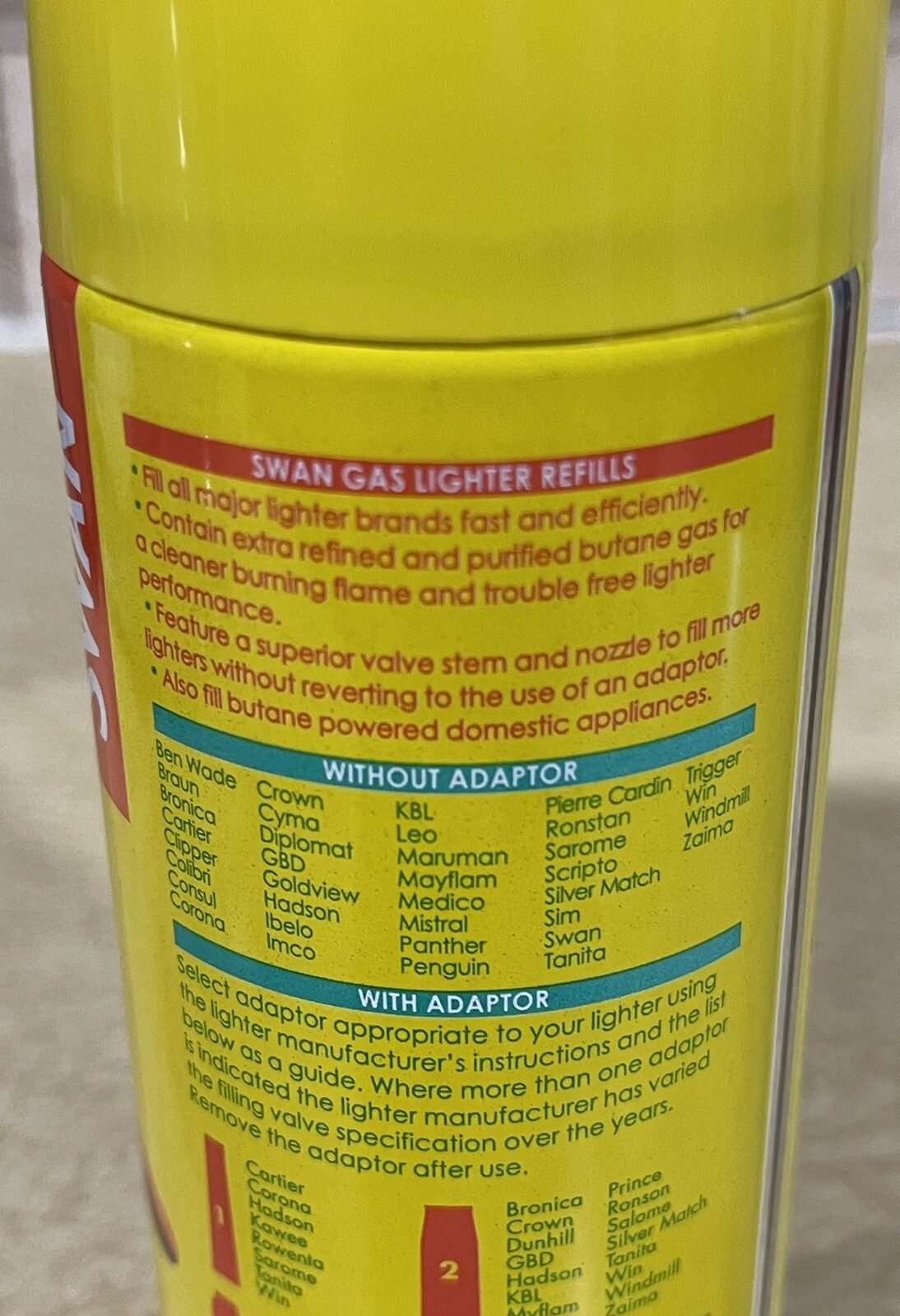 UNIVERSAL GAS LIGHTER REFILL SWAN 200 ml Fill All Major Lighters Select