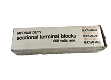 New Box  100 Buchanan 0724  Medium Duty Channel Mount 600V Terminal Blocks