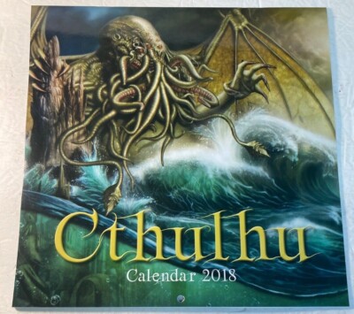 Cthulhu Calendar, 2018 Flame Tree Pub., 12'' X 12'', Great Condition, Ships Free