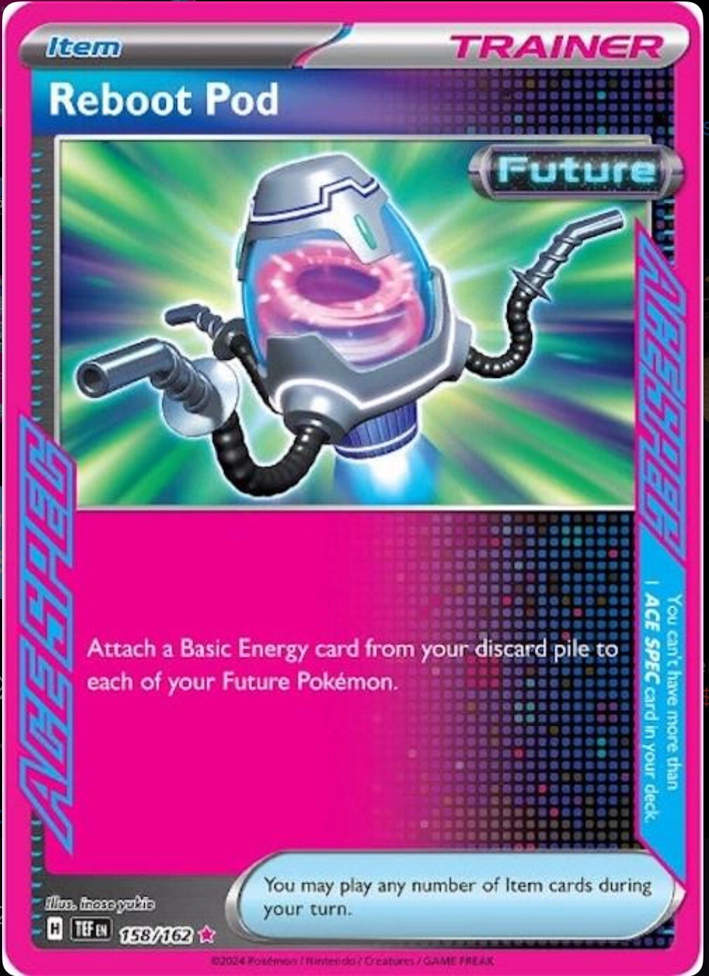 Reboot Pod 158/162 - Temporal Forces - Pokemon TCG - ACE SPEC Rare - NM
