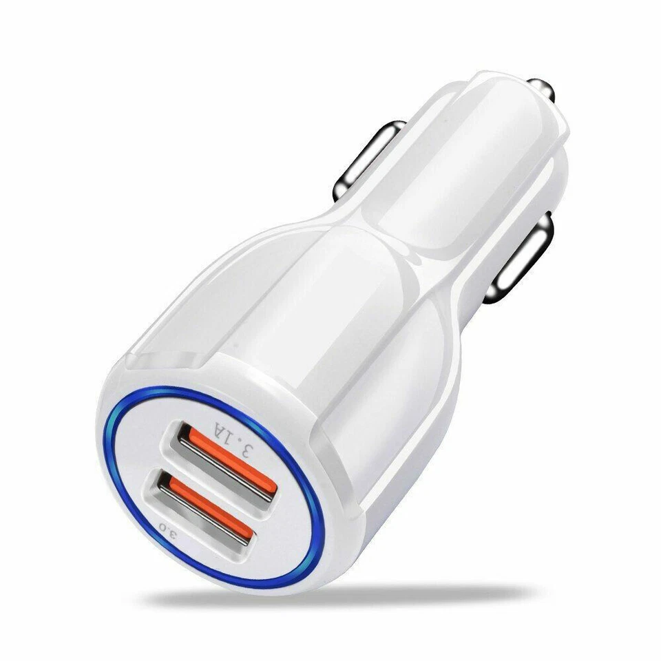 Adaptador Cargador Coche Doble USB 3.1A 3.0 Carga Rápida Para iPhone Samsung LG HTC Foto 4 de 4