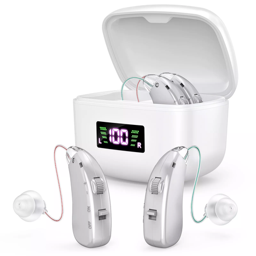 1 Pair Mini Hearing Aids With Rechargeable Case For Seniors with Hearing Loss - Picture 10 of 33