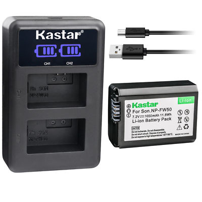 NP-FW50 Battery or LCD Charger for Sony SLT-A33 SLT-A35 SLT-A37 SLT-A55, NEX-3