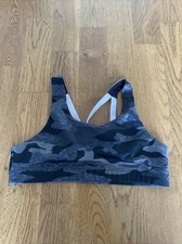Girl’s Old Navy Active Sports Bra Size L 10-12 Black Camouflage