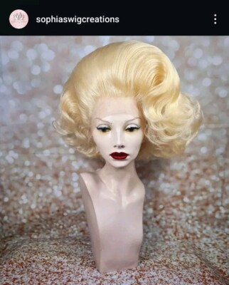 Blonde Drag Queen Kunsthaarperücke Glamourös andere Farben verfügbar