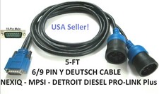 5ft 69 Pin Y Deutsch Cable For Nexiq Mpsi Detroit Diesel Pro-link Plus 108004 5ft 69 Pin Y Deutsch Cable For Nexiq Mpsi Detroit Diesel Pro-link Plus 108004