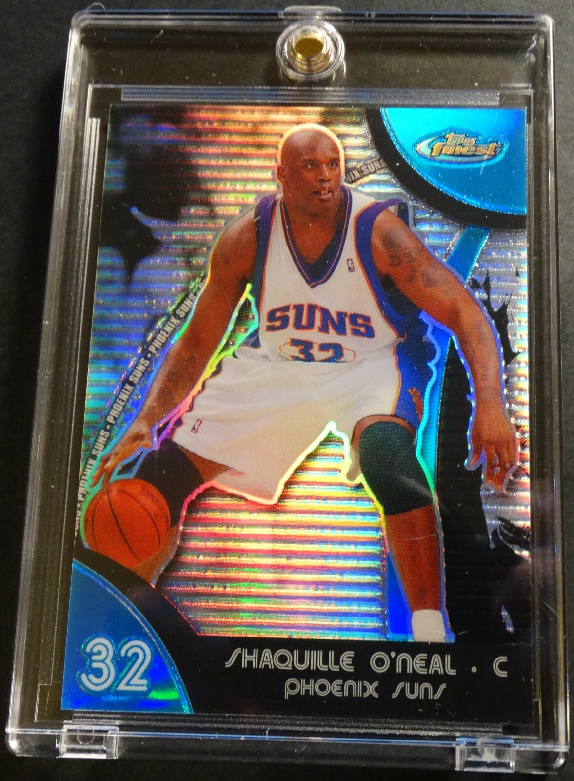 2007 SHAQUILLE O'NEAL FINEST BLUE REFRACTOR #32 SUNS HOF 108/199 (433)