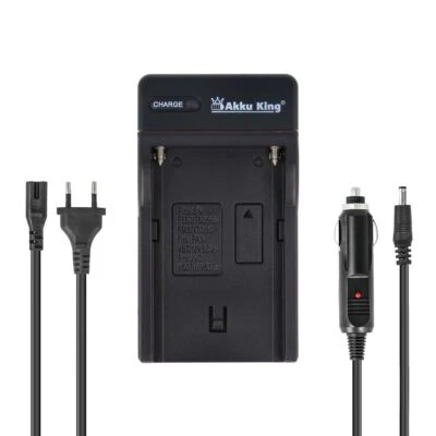 KJ-VERTRIEB Ladegerät für Sony Akku NP-500 NP-520 NP-F330 NP-F500 NP-F520 NP-F530 NP-F570