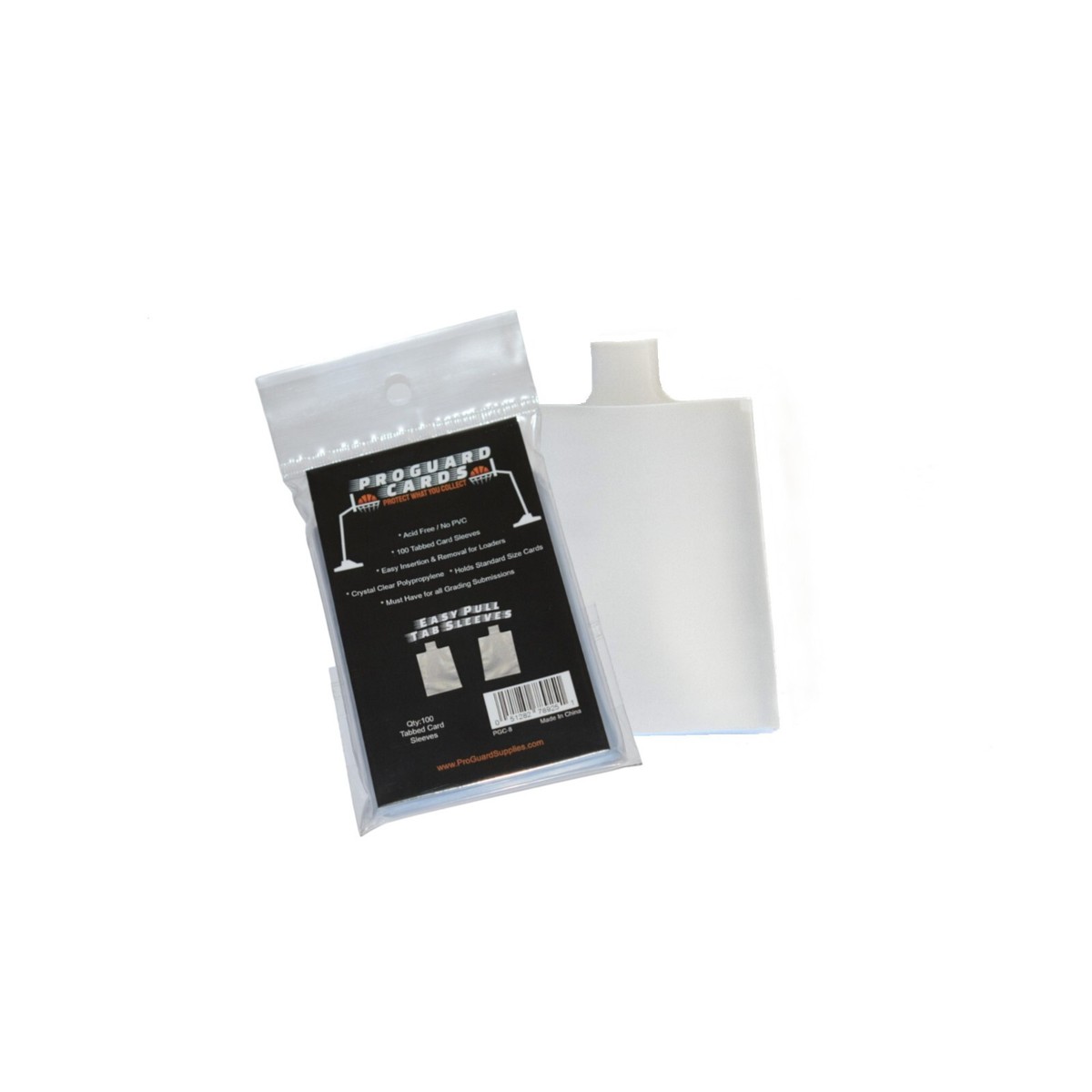 Tabbed Card Sleeves 5pks with Easy Pull Tab for Top Loaders & Semi Rigid Holders 500 Sleeves