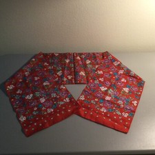 Vintage Sarah Coventry Print 100 Polyester Red Scarf over-sized 10 x 52 c10