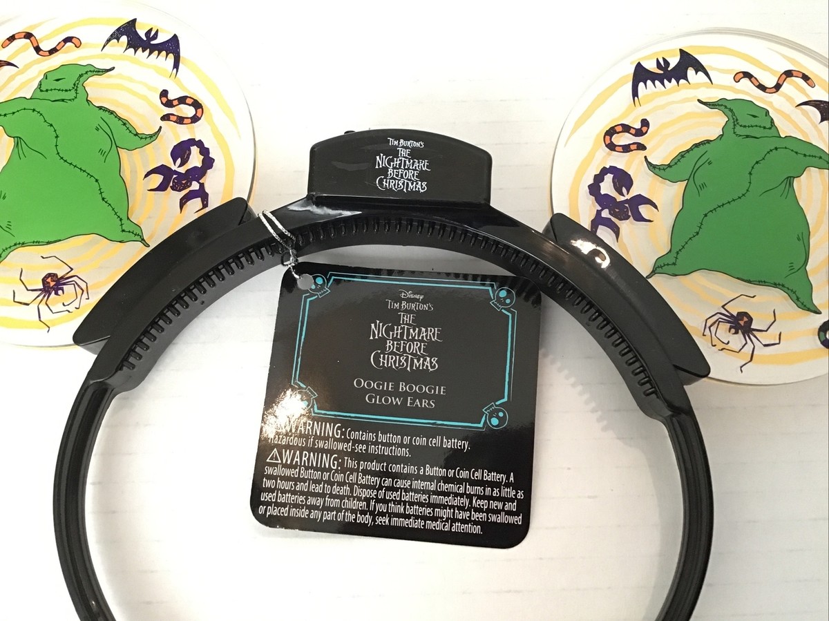 NEW Oogie Boogie Light Up Ears Head Band Disney Parks Nightmare Before Christmas Light Up Oggie Boogie Mickey Ears - Mouse Ears Headband  main image 3