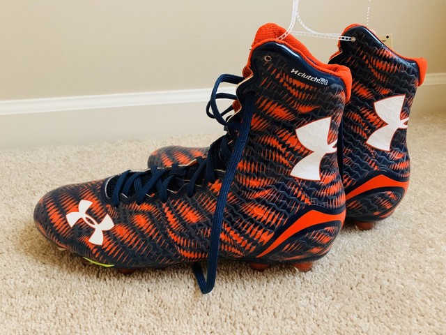 navy blue under armour football cleats