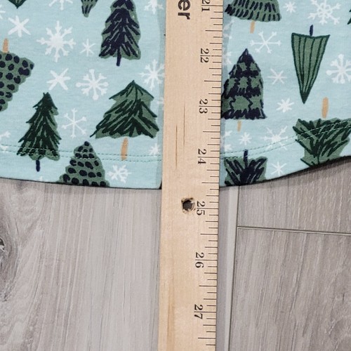 Lauren Conrad Pajama Top Women's Small Green Tree Long Sleeve Henley - Picture 8 of 8