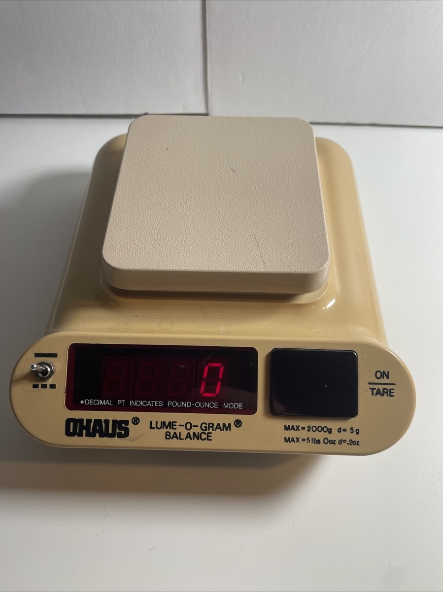Ohaus D1001-BA Lume-O-Gram Balance Scale Digital Electronic West Germany Vtg
