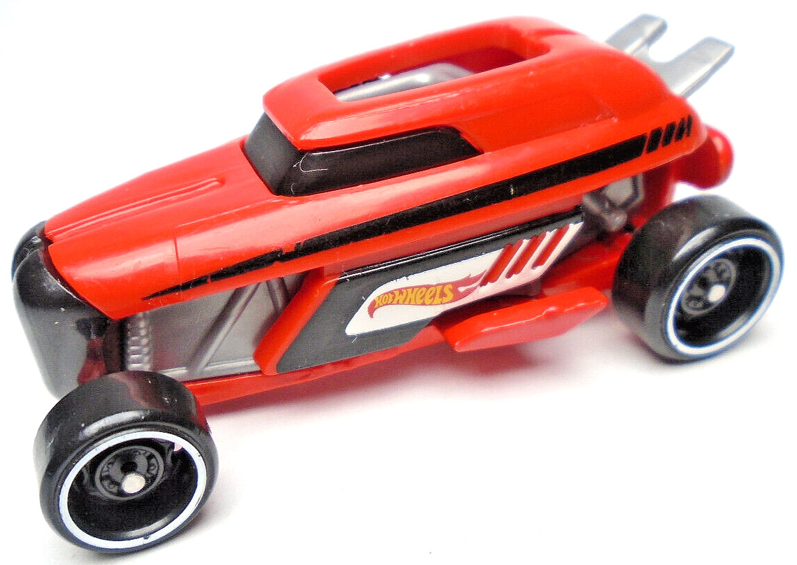 2019 HOT WHEELS RIP ROD RED 1:64 DIECAST 2 1/4" CAR WITH BLACK GRAY & WHITE