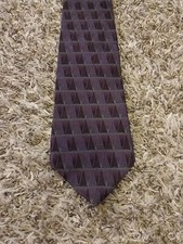 Zylos George Machado Neck Tie Adult Mens Purple Geometric 100 Silk USA Made