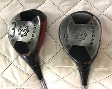 Ben Hogan 2 pc Laminated Fairway Wood set 3,4 Wood, steel shafts, original grips