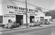 C. 1956 LYK-NU PAINT & BODY SHOP NASHVILLE TENNESSEE 8X10 PRINT PHOTO F97