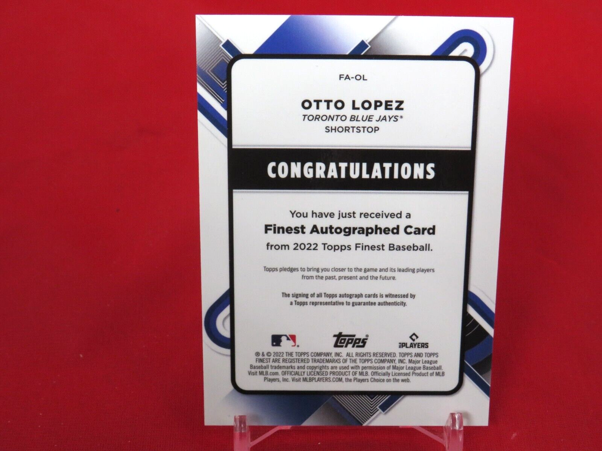 Otto Lopez GOLD AUTO /50 Refractor RC 2022 Topps Finest | eBay