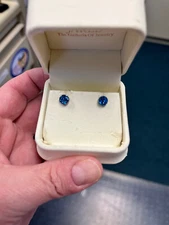 Cluster Saphire Studs, Excellant Condition