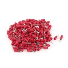 250PCS 22-16 AWG 4 Stud Red Insulated Fork Spade Terminals Electrical Connector