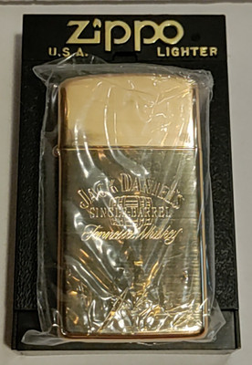 Jack Daniels Tennessee Whiskey Single Barrel NOS Zippo XVI Brass Lighter,Nice!!