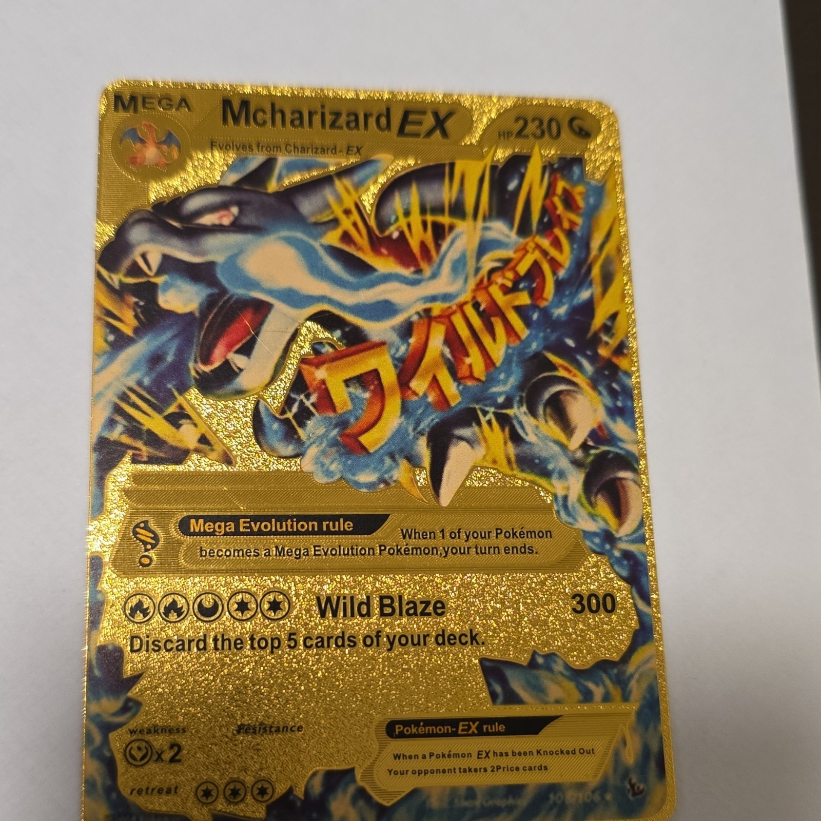 Pokémon M Charizard EX Full Art Secret Rare Holo Card 108/106 Flashfire TCG