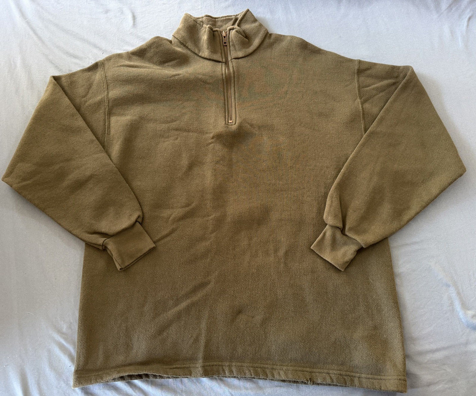 Vintage Lee Heavyweight Quarter Zip Sweater Men's Large Green Pullover 90s