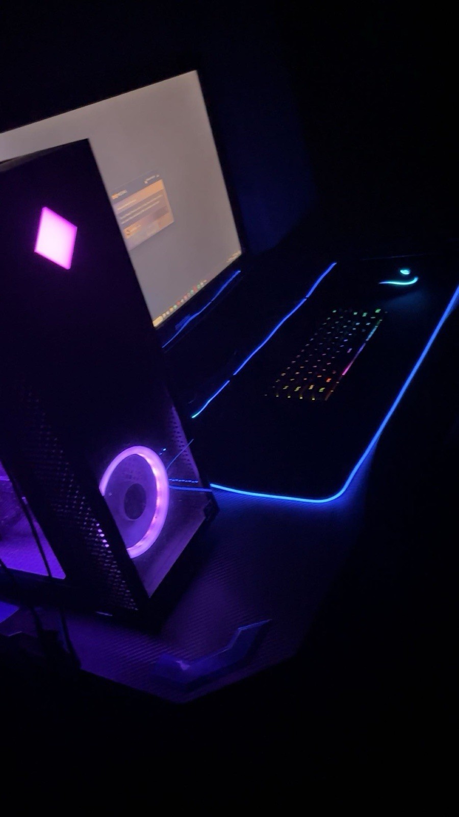 HP Omen Gaming Tower Desktop Black RGB Lighting with Monitor