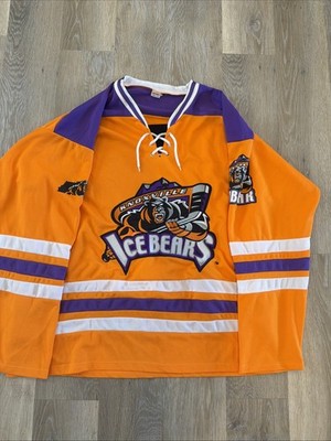 Knoxville Ice Bears Hockey Jersey Members Orange SPHL XL  #10300 NWOT