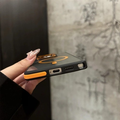 Custodia magnetica Magsafe per Samsung S25 S24 S23 S22 Ultra+ supporto obiettivo cover - Foto 11 di 18