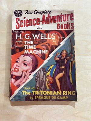 Two Complete Science Adventure Books Magazine H.G. Wells Vol 1 N 4 December 1951