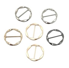 6pcs Scarf Ring Clip Metal T Shirt Clips Metal Circle Buckle Clothing Ring Wr...