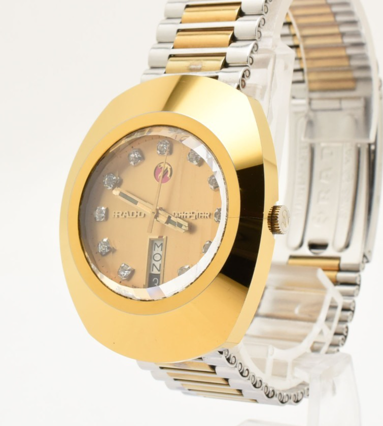 Vintage RADO Diastar 636.0013.3 Gold Day/Date Automatic QZ Men's