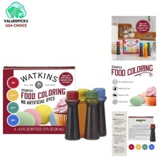 Vibrant Assorted Food Coloring Set - 4 Gluten-Free Colors for Creative Baking