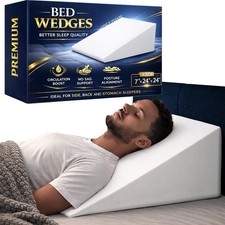 Elevated Bed Wedge Pillow for Back Support, Acid Reflux, Leg, Neck Pain,