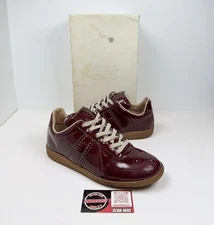 Size 40EU/7US - Maison Margiela Maroon Patent Leather GAT Sneakers🍷 Retail $750