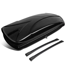 Fit 03-08 Honda Pilot Roof Top Cargo Storage Luggage Box w/Aluminum Cross Bar