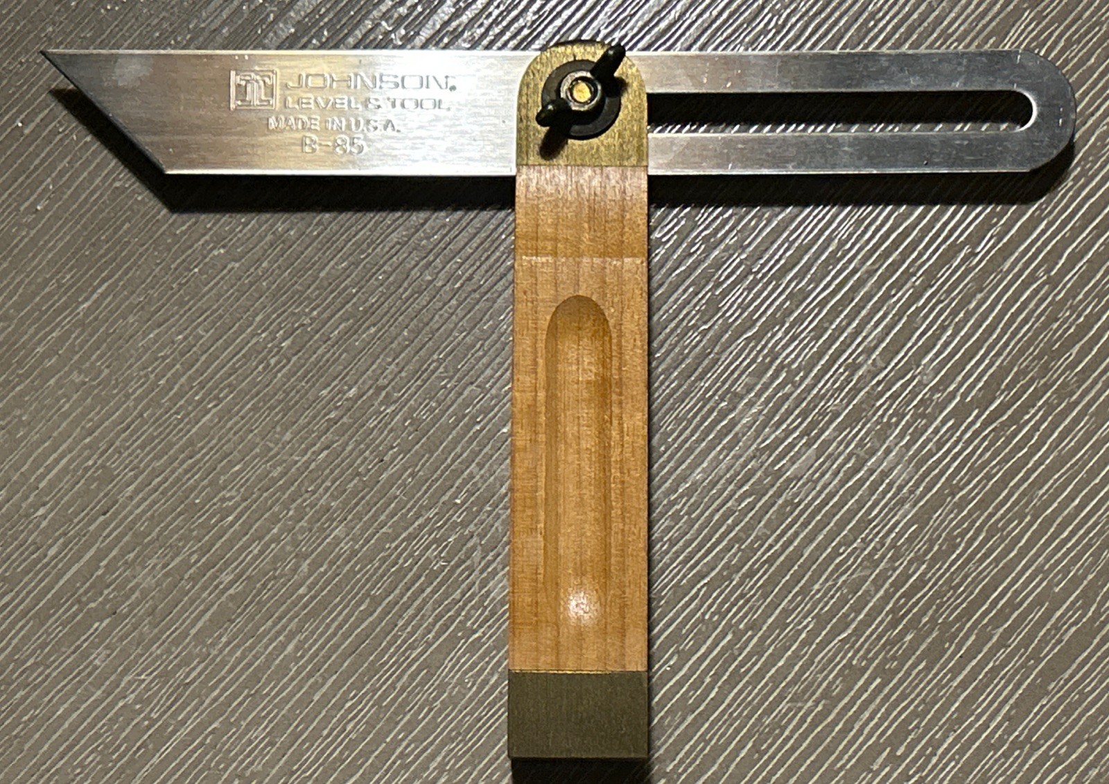 Vintage JOHNSON LEVEL & Tool B-85 Sliding T Bevel Square Made In USA