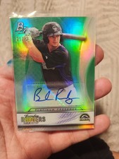 2016 Bowman Platinum Presence Green /75 Brendan Rodgers #PPA-BR Auto