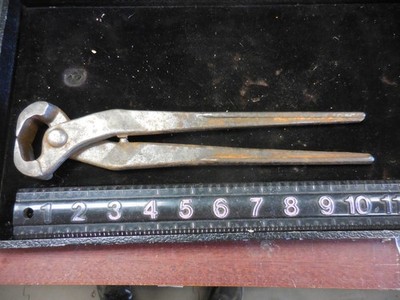 VINTAGE Diamond HORSESHOE FARRIER HOOF END NIPPER BLACKSMITH PLIERS USA