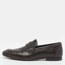 Bottega Veneta Wave Driver Size 42 Brown Leather Slip On Loafers