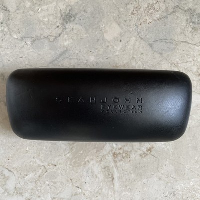 Sean John Eyewear Black Hard Faux Leather Clamshell Eyeglass Sunglasses Case