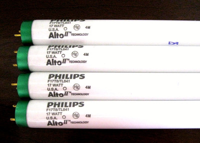 NEW Philips F17T8/TL841 Fluorescent 17W Lamp Light Bulbs 24'' USA MADE 2FT ALTO