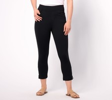 Belle by Kim Gravel Women's Petite Pants 10P Pet Coastal Crop Black A640319