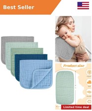 Baby Burp Cloths 100 Cotton Newborn Muslin Burp Cloths 10x20 inches Baby