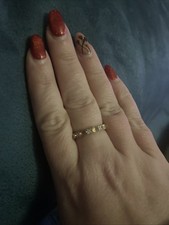 Citrine and Diamond Eternity Ring Size O 9ct Gold Missing Stone