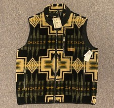 NWT Pendleton High Grade Western Wear Buffalo Stars Wool Blanket Vest XL NWT